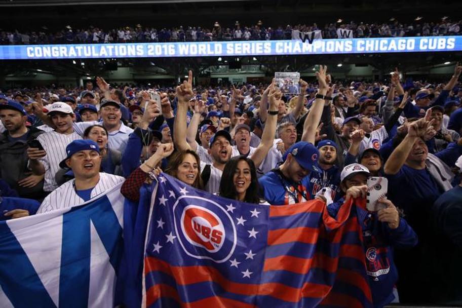 La festa Cubs al Progressive Field di Cleveland AFP